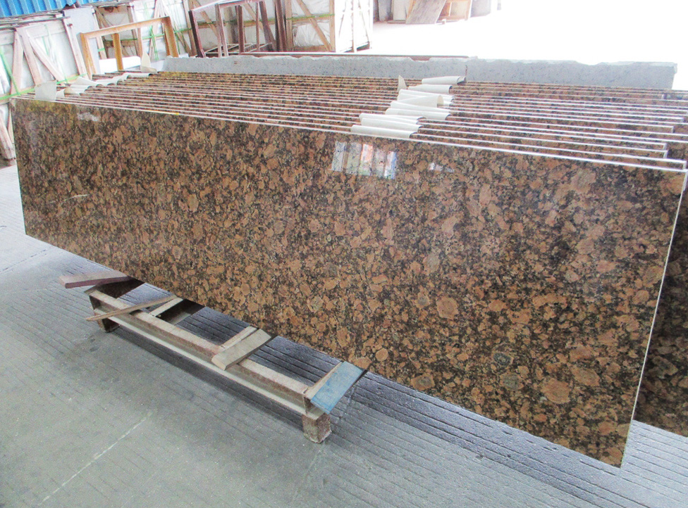 Prefab Giallo Fiorito Granite Countertops