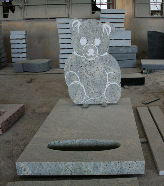 Granite Polished Panda Shape Tombstone and Monument