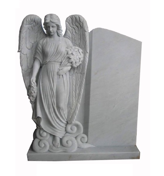 stone marble angel headstone