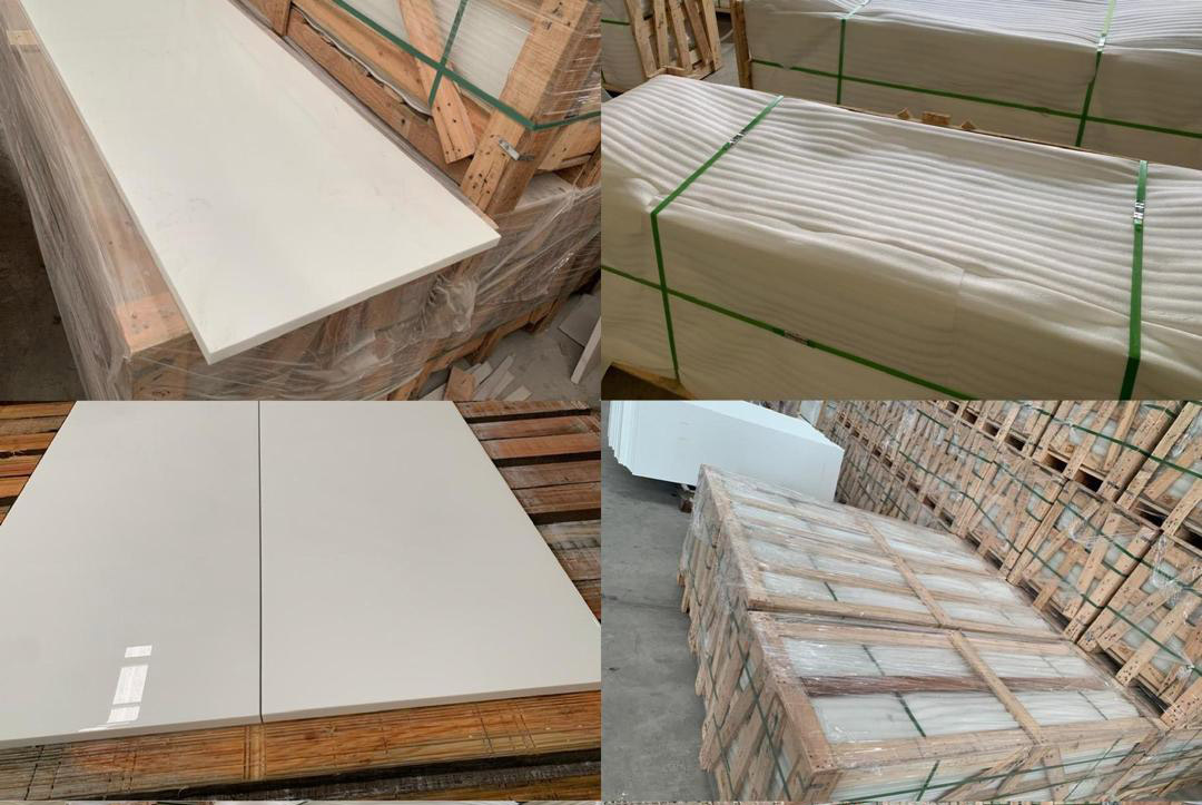 Factory Price 3cm Thick Super White Nano Glass Stone Slabs 180x60x3cm For Dubai and Iran and Middle