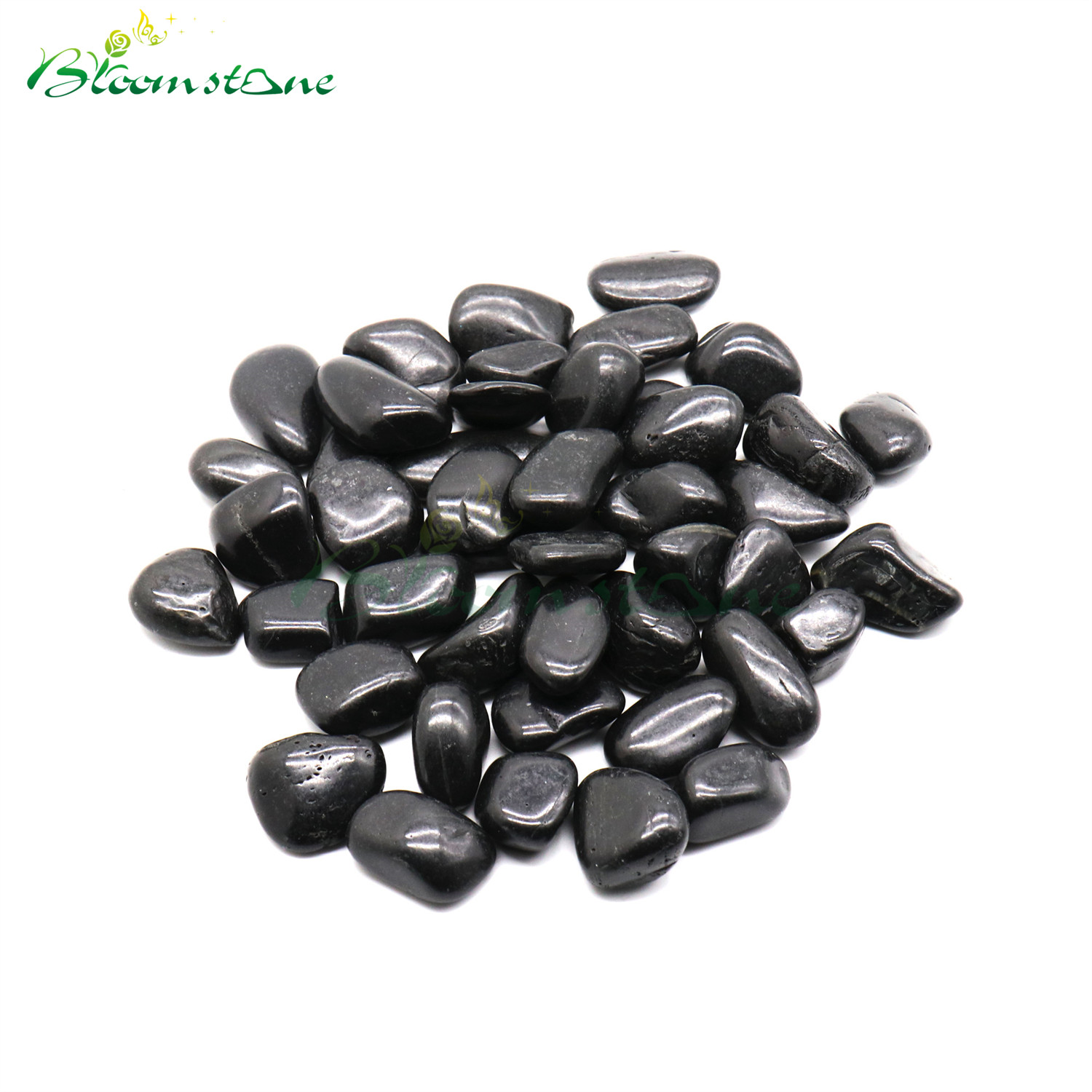 High polished black pebble stone for Landscaping and garden decoration