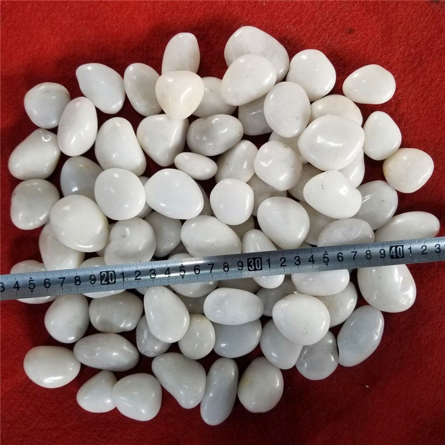 Natural Polished White Stone Color River Pebbles Stone for garden