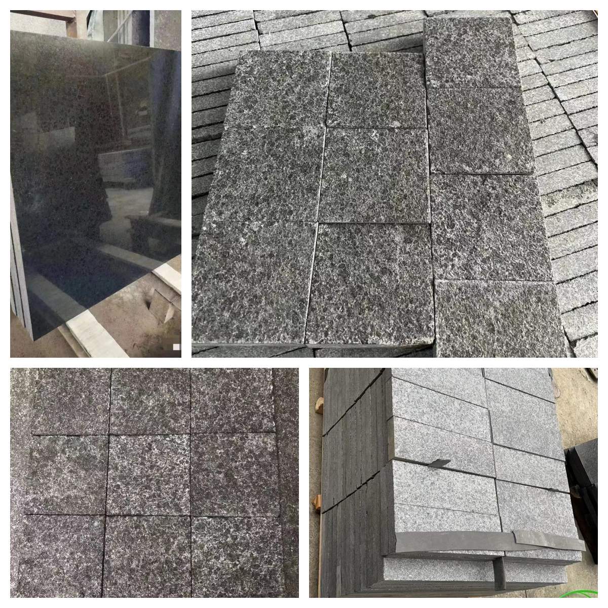 Black Basalt Stone Paving Tiles