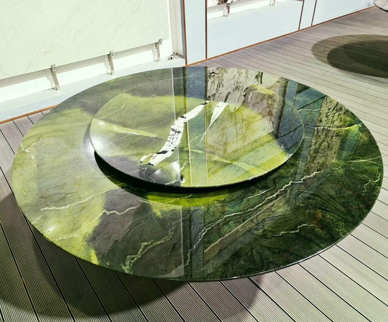 Luxury Prada Green Onyx Marble Table