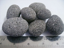 black lava pebble