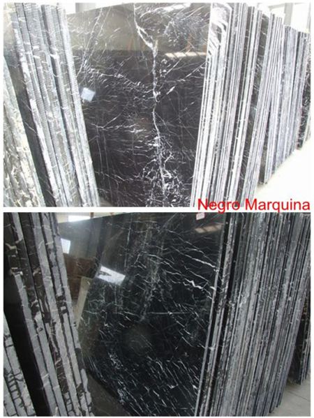 China Negro Marquina marble slab