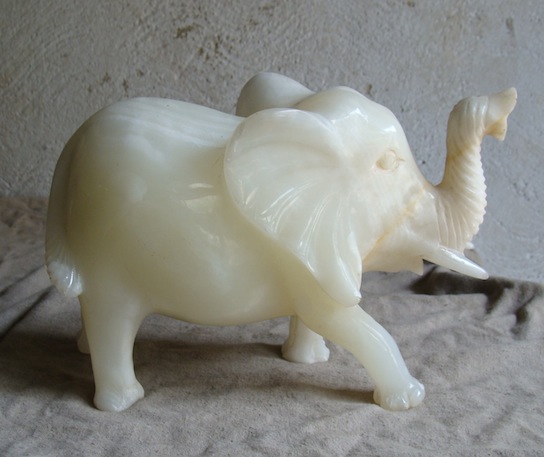 Onyx Elephant Sculpture 