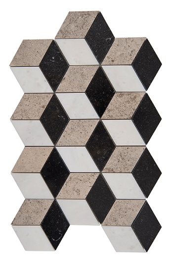 ortuguese Mosaic Cube Granit,White Marble and Gasc