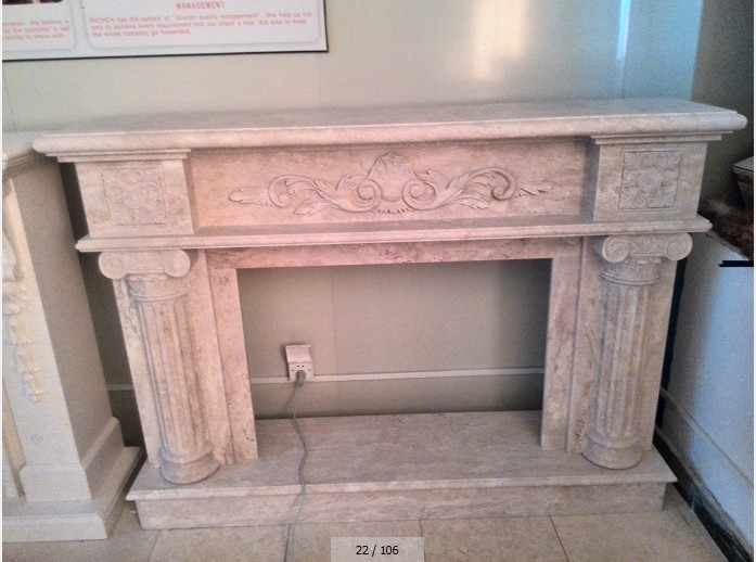 Greece thamoss white fireplace polished finished C