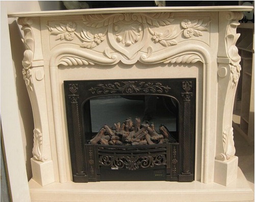 Marble Stone Carving Fire Place Mantel