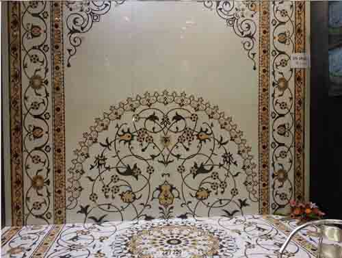 White marble waterjet polished finished Chinese ma