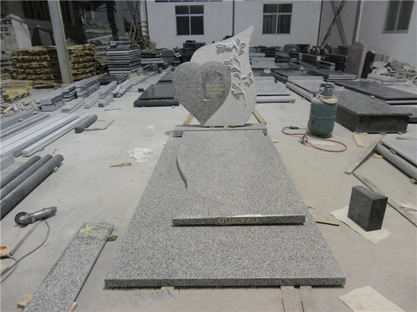 G603 grey granite headstone