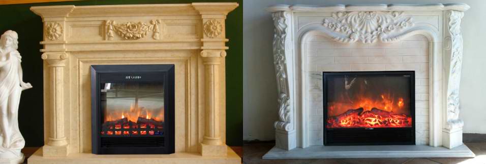 marble carving fireplace mantel