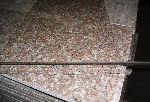 G687 granite peach red granite tiles stairs risers