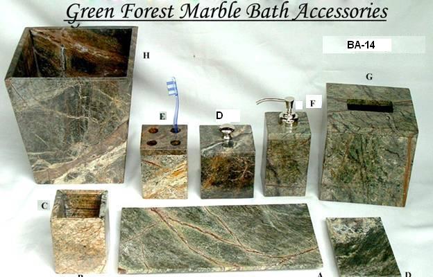 Rain Forest Marble Bathroom Accessories
