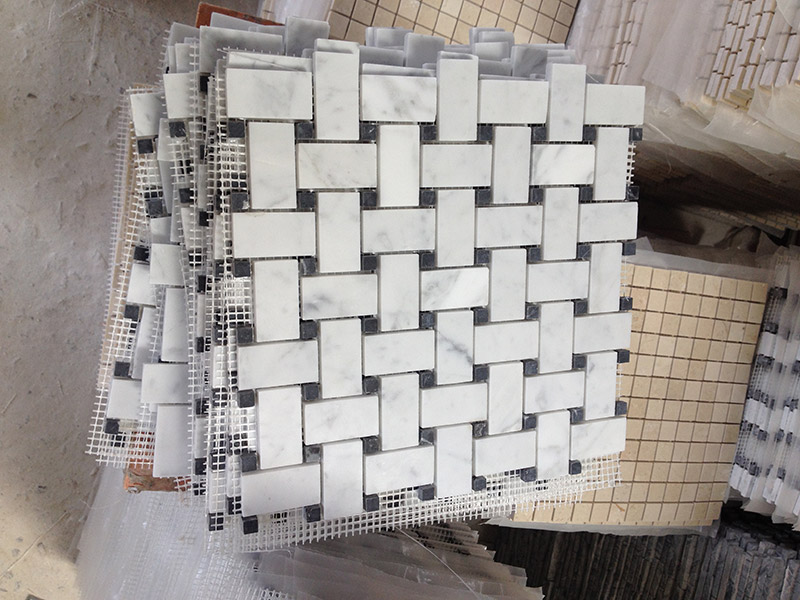 Bianco carrarra tiles marble mosaic tile wall mounted mesh tiles