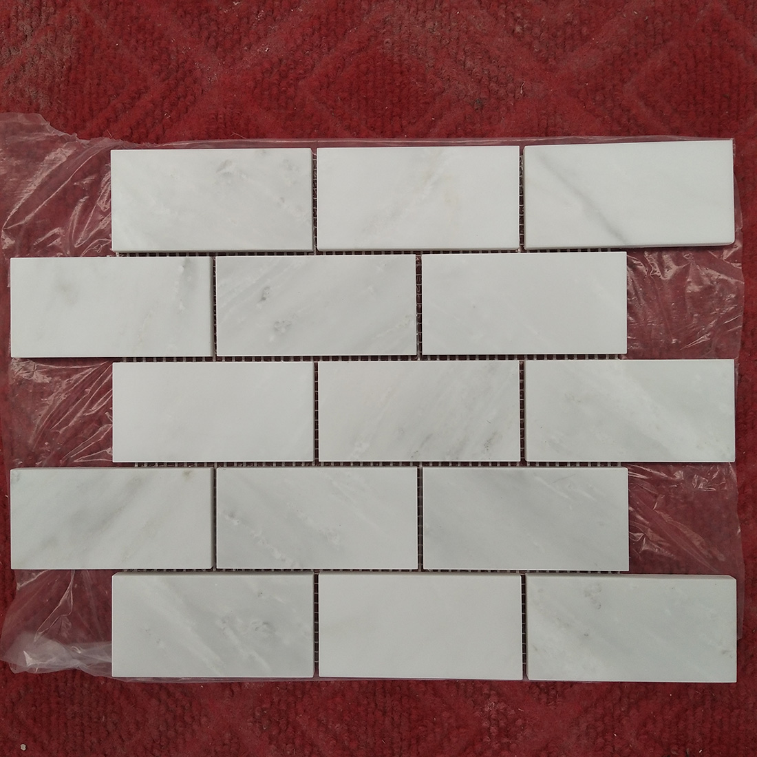 Natural White Marble Mosaics tiles brick
