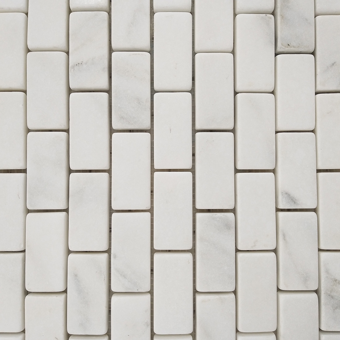 China White marble mosaic tiles honed customized size