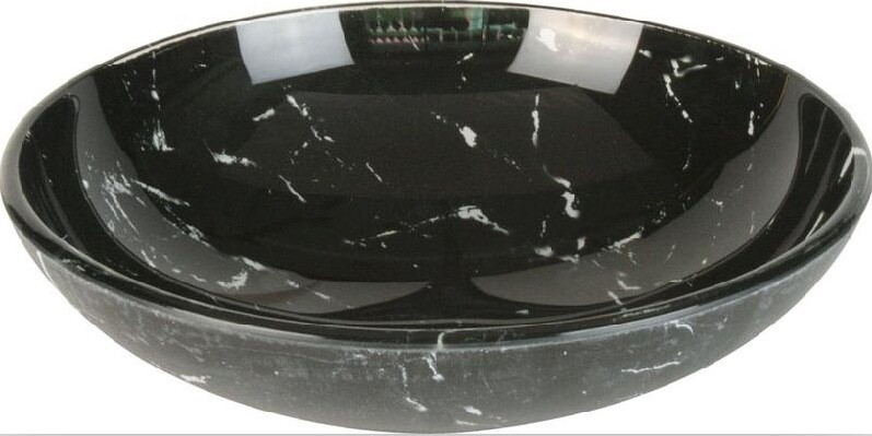 Chinese Crystal Black Marble wash basin with polished surface