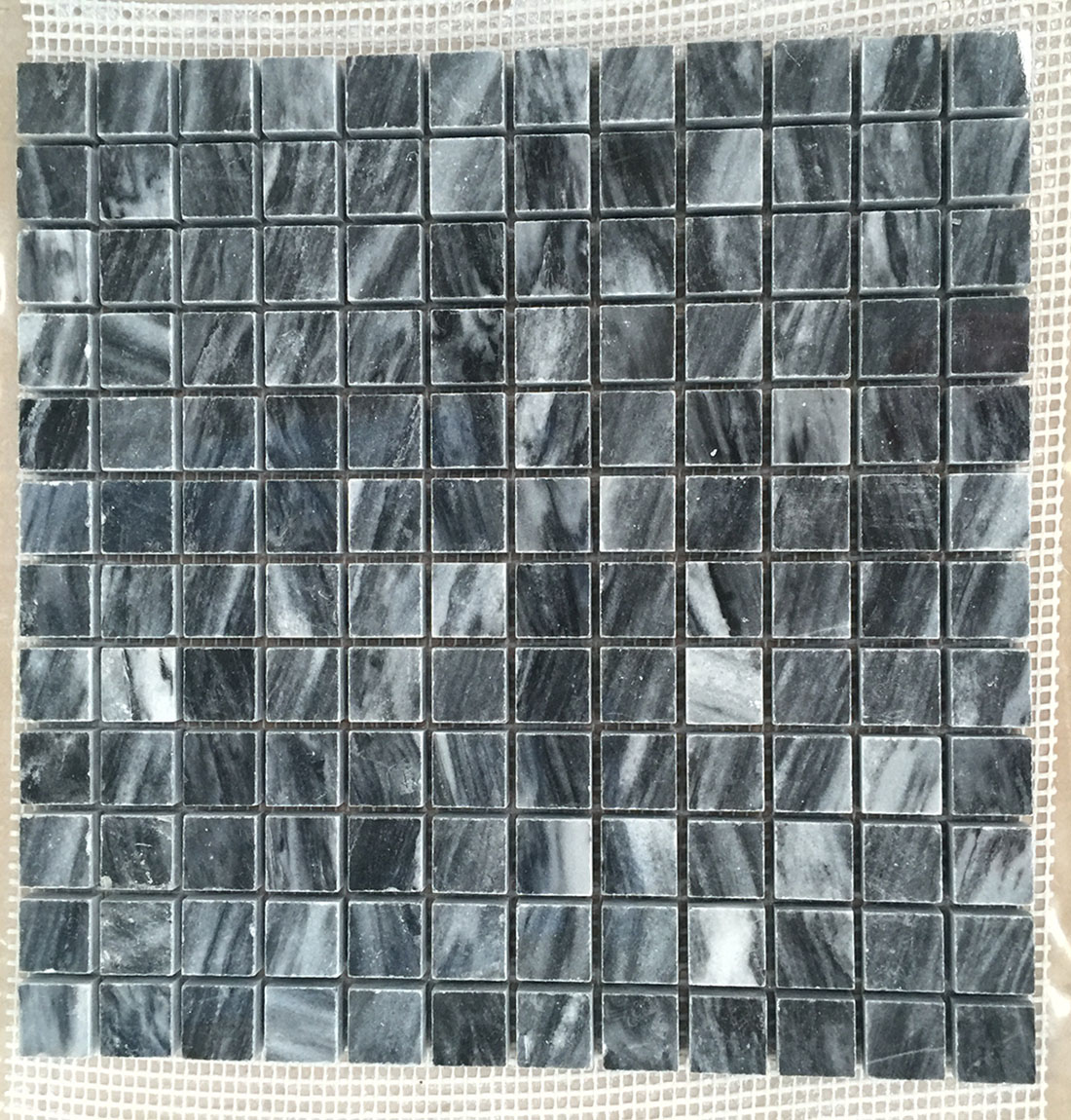 Polished marble mosaics square tiles