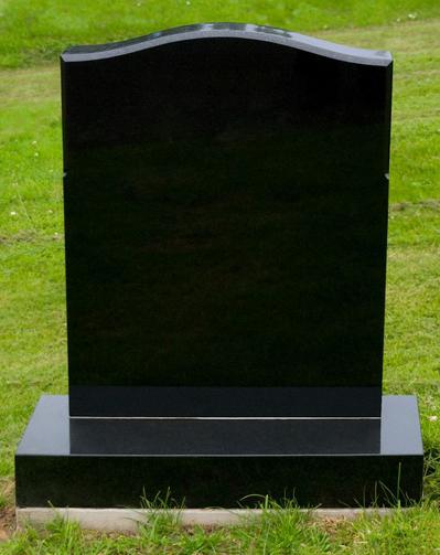 Black marble Headstone