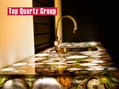 Luxury transparent kitchen or toilet Onyx countertops