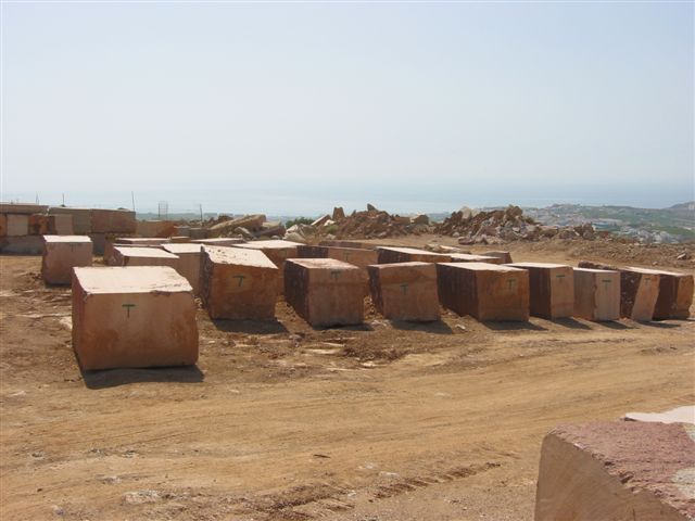 Aladnalus Red marble blocks