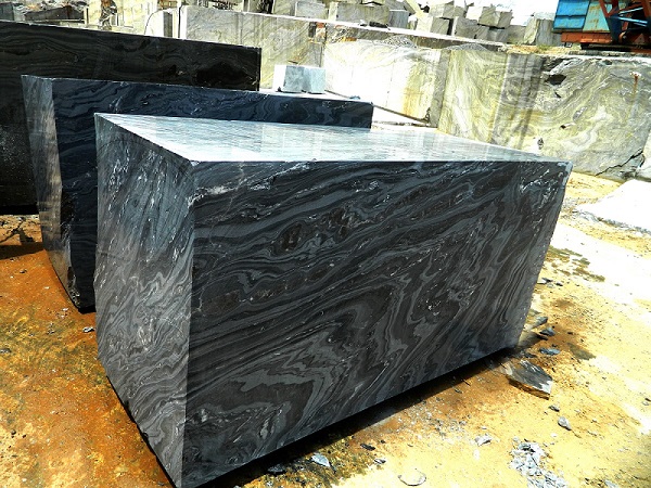 Lava Black Marble Block