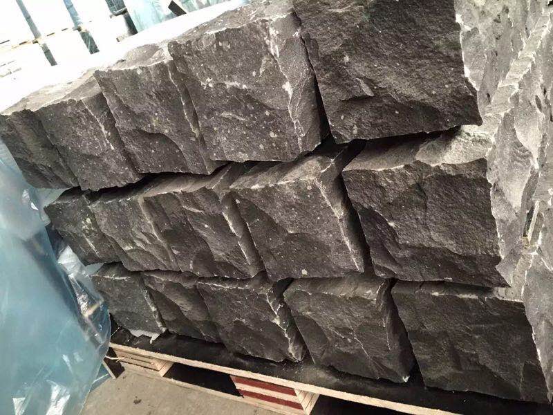 China G778 Black Basalt Kerbstone with Natural surface