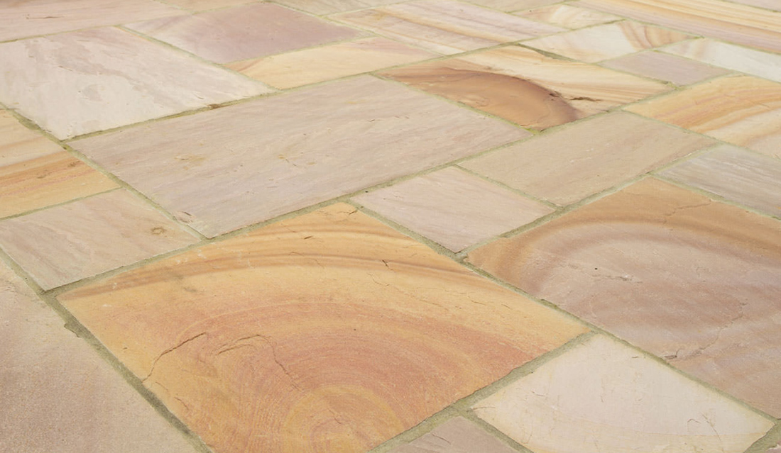 Indian Sandstone Tile Mixed Buff