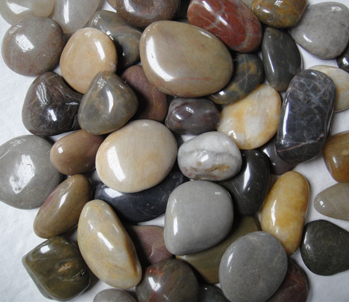 Mixed polished pebble
