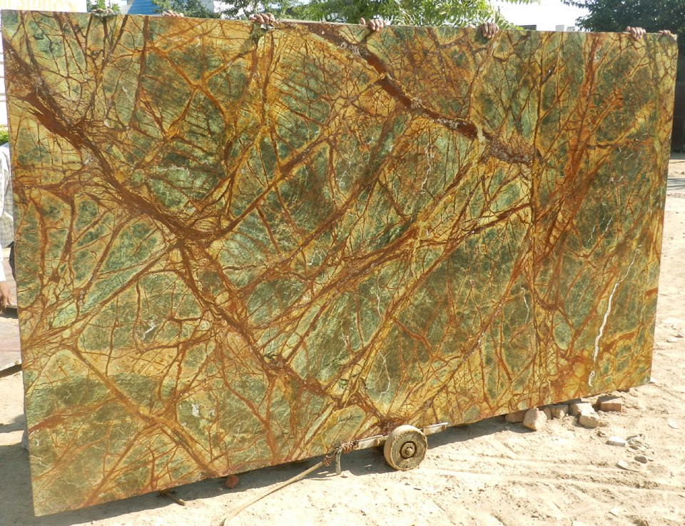Rainforest Green Marble Indian Green Marble Stone Slabs
