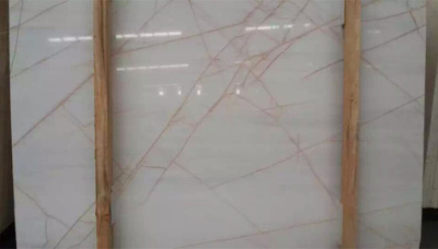 red line white marble
