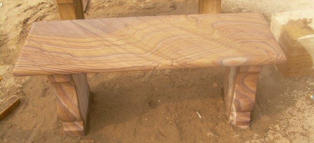 Rainbow sand stone Bench