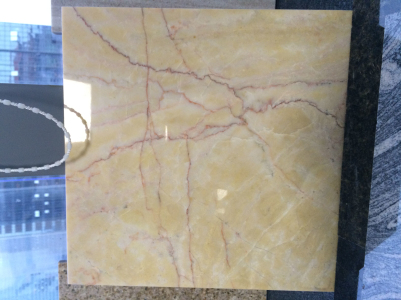 red line creamyellow marble