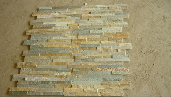 Wooden Yellow Thin Culture Stone