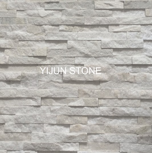 Sparkle Natural Stone Used To Interior Wall Decoration White