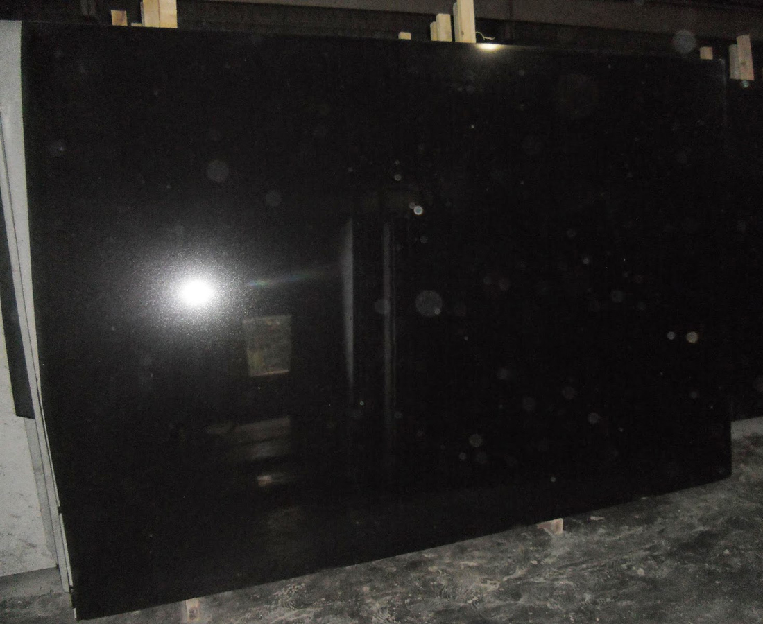 Absolute black granite slab