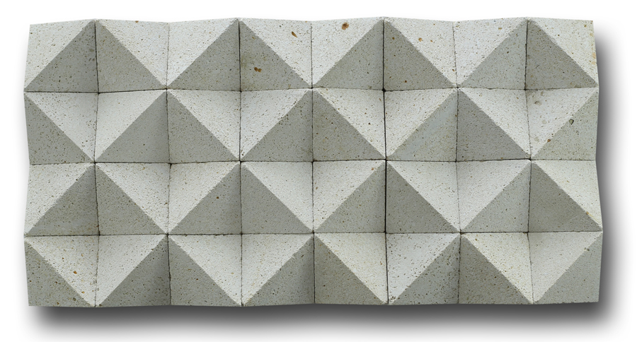 Bali White Stone Wall Cladding Diamond Shape