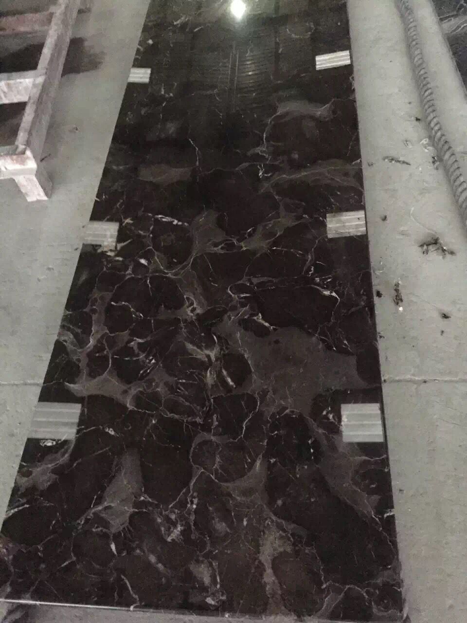 Chinese dark emperador Natural Marble Slabs for hotels  memorial buildings cinema and supermarkets