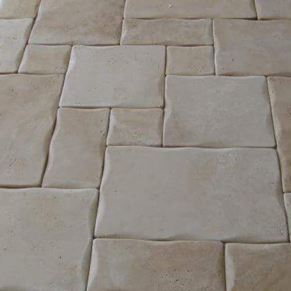 Turkish travertine pillowed edge pattern set tiles