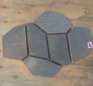 natural green flagstone mat with recycled mesh