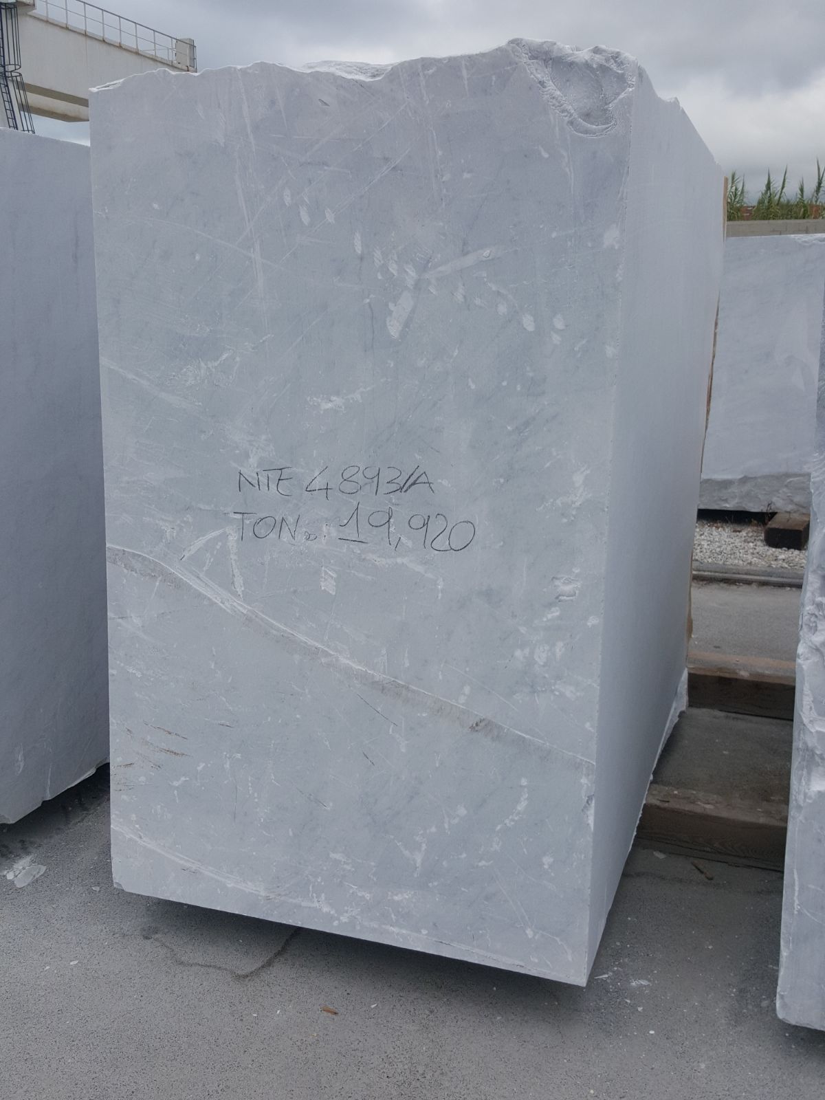 Bianco Carrara marble blocks