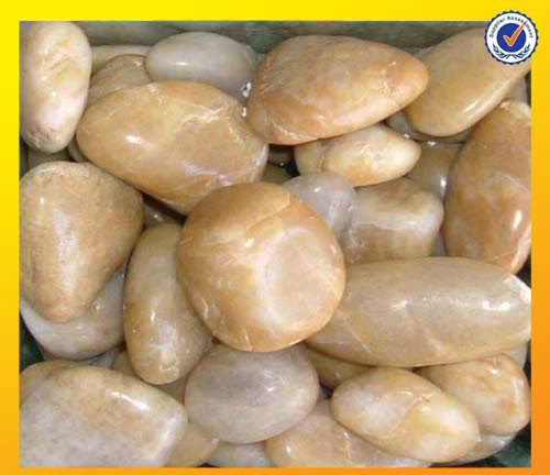 Polished Yellow Pebble stone for construction