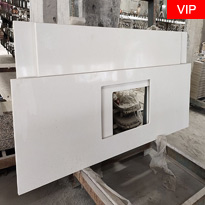 Pure White Quartz slabs Kitchen Countertops  Bathroom Vanity Tops