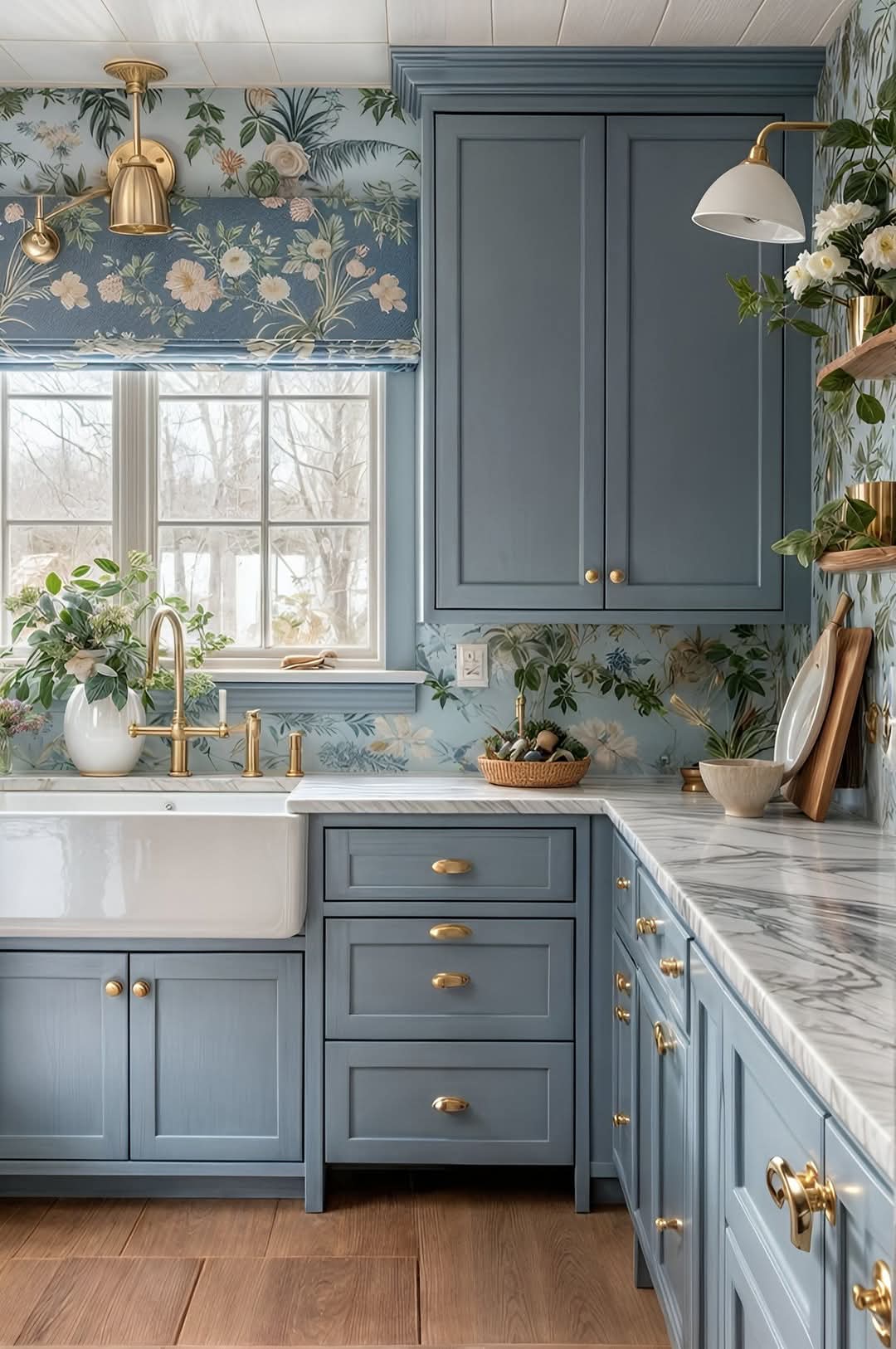 Blue Style Kitchen Room Design Ideas