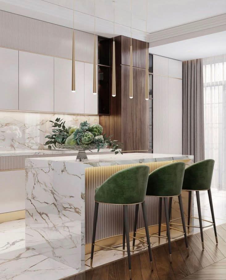 White Quartz Kitchen Countertop Island Worktop
